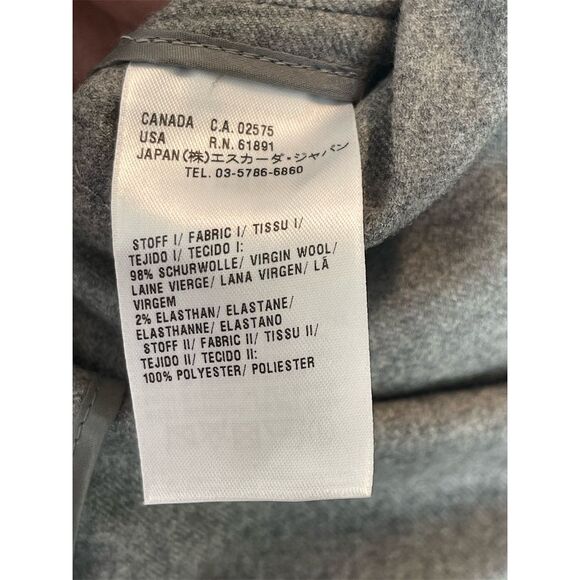 ESCADA Women's Gray Wool V Neck Short Sleeve Belted Blazer Jacket Size 38 - Picture 3 of 4